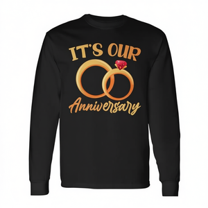 Camiseta de manga larga a juego para parejas, para aniversario de boda, de la marca It's Our Anniversary - Product Image 2
