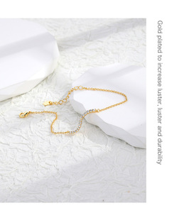 His Year's Zircon <b>Charm</b> Bracelet Bohemian Style Gold Plated Brass New Wave Design Luxury Gift for Unisex - Product Image 2