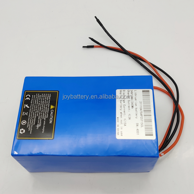 24V 10Ah Lithium Ion Battery Pack for Electric Scooter and Ebike