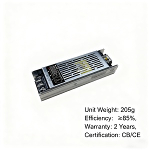 Fuente de Alimentación LED AC-DC con Carcasa de Aluminio Sin Atenuación, IP20, Entrada 200-240V, Salida DC12V, 60W/100W, Controlador de Iluminación - Product Image 2