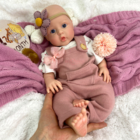 Poupée Reborn réaliste en silicone intégral de 17 pouces, yeux ouverts, design étoilé, joues peintes à la main, pour jeu interactif et cadeau pour enfants
