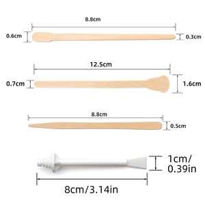 Applicatore per la depilazione <span class=keywords><strong>del</strong></span> bastone di cera di legno della spatola dell'abbassalingua monouso depilatoria <span class=keywords><strong>del</strong></span> salone duro <span class=keywords><strong>del</strong></span> ghiacciolo di dimensione professionale - Product Image 3