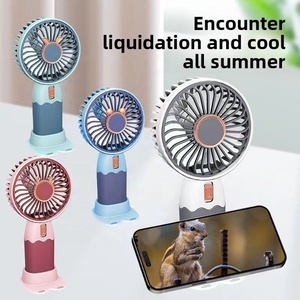 Customizable Logo and Color <b>Box</b> Outdoor Portable Fan Usb Charging Mini Fan Handheld Flower Handheld Rechargeable Pocket Fan - Product Image 1