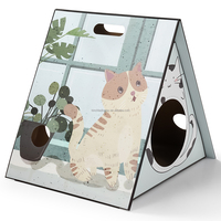 Salon de couchage pour chat en carton pliable créatif écologique