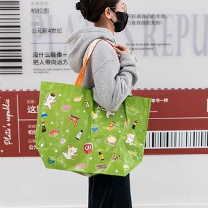 ถุงผ้านอนวูฟเวนขนาดใหญ่พิเศษแบบใช้ซ้ำได้พิมพ์ลายออกแบบได้ตามต้องการ - Product Image 6