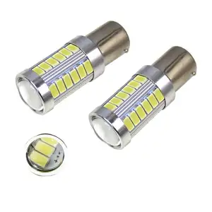 Universele Super Heldere Auto 5630 33SMD Auto Canbus Richtingaanwijzer Lampen 1156 Led Staart Remlichten Wit Rood Geel