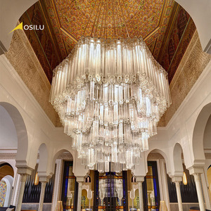 <span class=keywords><strong>Foyer</strong></span> contemporain grand hall d'art luxe moderne nordique hôtel salle à manger décor lustre cristal grande mosquée lustre éclairage - Product Image 6