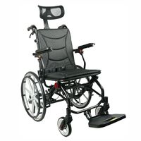 Fauteuil roulant portable AndCare en aluminium 18'' 20'' 22'' pour personnes âgées et handicapées - Matériel de réadaptation