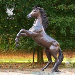 Décoration de jardin d'intérieur et d'extérieur, vente en gros, OEM, statue de cheval en fibre de verre grandeur nature, cheval <span class=keywords><strong>noir</strong></span>, sculpture d'art en FRP personnalisée - Product Image 5