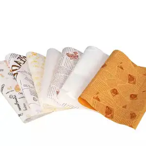 Nhà Máy Tùy Chỉnh Thiết Kế In Deli Thực Phẩm Kraft Giấy Gói Pe Tráng Sáp Mỡ Bằng Chứng Giấy Sheets