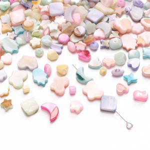 Cuentas de concha natural, cuentas de forma cuadrada, pulsera separable de cuentas DIY, material de llavero - Product Image 4