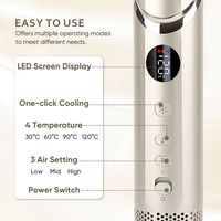 Sèche-cheveux professionnel 8-en-1 en céramique ionique 1400W avec fonctions de lissage et de bouclage, moteur DC, 3 vitesses, personnalisable OEM/ODM