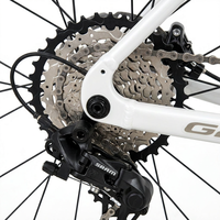 Vélo de course Aero Alloy Flat Bar Gravel Bike G2max 24 vitesses, freins à disque hydrauliques RS, fourche en fibre de carbone, 700C