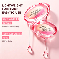BREYLEE Huile Capillaire Lissante Lumineuse à la Rose et Vitamine E – Capsules de Sérum Capillaire pour Cheveux Secs et Frisés