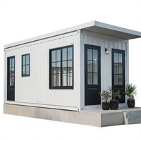 Maison conteneur pliable de 20 pieds, structure en acier préfabriquée modulaire, maison portable en kit pour usage résidentiel et commercial
