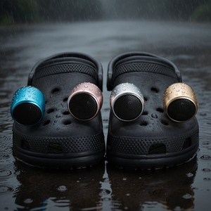 Mini haut-parleur Bluetooth sans fil tendance avec breloques à boucle pour la décoration <span class=keywords><strong>de</strong></span> chaussures sabots, idéal pour les pique-niques, les promenades et les journées à la plage - Product Image 4