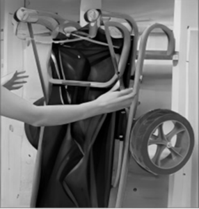 Carro de jardín rodante plegable de lona portátil y ligera de tela de acero de dos ruedas de 200 libras - Product Image 2