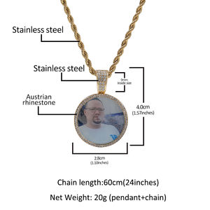 UWIN solmayan bellek kolye resim erkekler kadınlar için paslanmaz çelik fotoğraf çerçevesi kolye kolye - Product Image 3