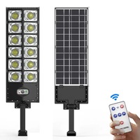 Batterie au lithium à économie d'énergie 120W 180W 240W 300W 360W LED Panneau solaire de sécurité étanche pour l'extérieur Réverbère