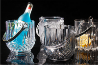 Seau à glace en plastique acrylique coloré de haute qualité pour Bar, fête, diamant, Led, luxe, clignotant, vin, Vodka, whisky, Champagne