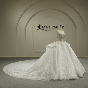 Jancember GT26039 Abito da Sposa Scintillante Senza Spalline con Paillettes, Stile Impero, Vestito da Ballo - Product Image 2