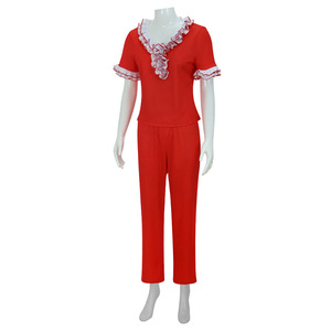 Disfraz de Halloween Retro Gótico Rojo con Parches para Mujer, Traje de Carnaval Oscuro para Fiesta y Actuación en Escenario - Product Image 2