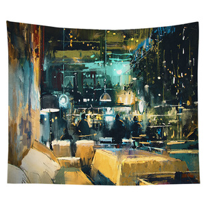 Impression Numérique <span class=keywords><strong>Ville</strong></span> Nordique Paysage de Construction Populaire Décor À La Maison Tenture Murale <span class=keywords><strong>Tapisserie</strong></span> - Product Image 1