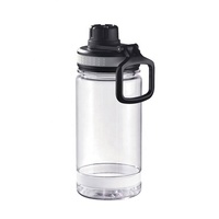 Bouteille d'eau en plastique Tritan sans BPA, design pour enfants, bouteilles d'eau de sport avec sangle en silicone