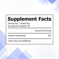 Poudre de créatine de haute qualité avec monohydrate de créatine, complément alimentaire, soutient l'endurance et stimule la récupération musculaire