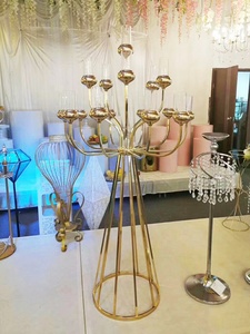 Bougeoirs <span class=keywords><strong>vintage</strong></span> en métal doré, 16 lumières, vente en gros, chandelier - Product Image 3