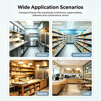 Acier inoxydable commercial 304 refroidi par air -45 ℃   Congélateurs à ultra-basse température, armoires de congélation rapide pour la cuisine
