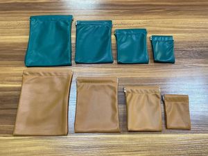 Factory Wholesale Multi Size Self Closing Leather Snap Pouch Custom Logo Spring Top Jewelry Watch Storage Leather Bag In Stock - Product Image 4