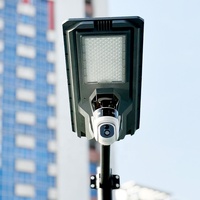 Promotion : Lampadaire Solaire 800W 1200W IP66 avec Caméra HD 1440P AC, 4G/WiFi et Suivi Humain IA pour Usage Routier