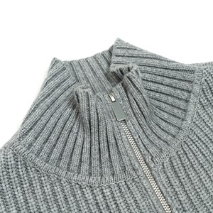 AiNear venta al por mayor de suéter cárdigan de punto de algodón de manga larga con <span class=keywords><strong>cuello</strong></span> de tortuga y <span class=keywords><strong>cremallera</strong></span> para hombre - Product Image 2