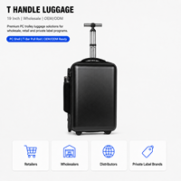 Valise trolley hybride personnalisée en polyester, souple et rigide, légère, pour voyage d'affaires, bagage à roulettes