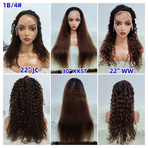 Perruques en cheveux vierges bruts Letsfly, couleur brun chocolat, perruques frontales en dentelle 13x4, densité 200%, 18-32 pouces, cheveux humains 100%, 10A - Product Image 4