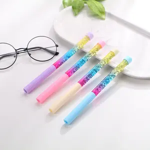 Nieuwigheid Mooie Bling Bling Glitter Drijvende Grote Balpen Gel Pen Leuke Koreaanse Briefpapier Leverancier Balpennen