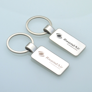 Hai Sided Laser Khắc Kim Loại Phẳng Hình Chữ Nhật <span class=keywords><strong>Keychain</strong></span> UV/Bù Đắp/In Kỹ Thuật Số Carabiner Loại Với Logo - Product Image 2