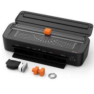 Machine à plastifier thermique et à froid 8 en 1 format <span class=keywords><strong>A4</strong></span>, équipement de <span class=keywords><strong>plastification</strong></span> de documents et de photos pour la maison et le bureau avec coupe-papier - Product Image 1