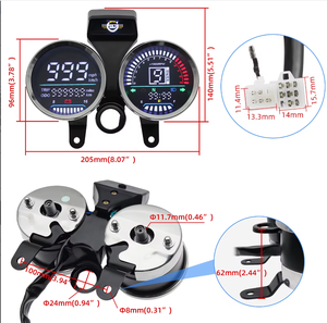 GN 125 kilometre motosiklet paneli için dijital metre montaj kilometre sayacı ölçer dişli göstergesi motosiklet metre enstrüman - Product Image 3