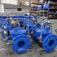 Vanne de régulation de niveau à flotteur pilotée en fonte ductile GJS 500-7 à brides PN16 DN100 pour remplissage automatique des réservoirs d'eau