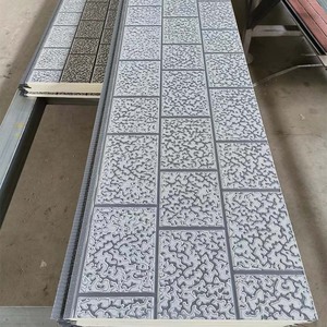 <span class=keywords><strong>Isolation</strong></span> thermique de revêtement de <span class=keywords><strong>maison</strong></span> et panneaux muraux extérieurs ignifuges avec panneaux muraux sandwich en PU imprimés bicolores - Product Image 4