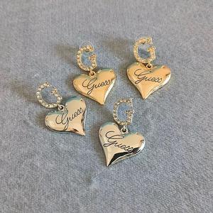 Pendientes <span class=keywords><strong>de</strong></span> Aro Largos <span class=keywords><strong>de</strong></span> Diseñador <span class=keywords><strong>de</strong></span> Marca <span class=keywords><strong>de</strong></span> Moda, Pendientes Huecos con Pedrería, Pendientes <span class=keywords><strong>GUESS</strong></span> para Mujer - Product Image 1