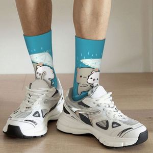 Calcetines personalizados Mochi Cat Peach y Goma para hombre, calcetines unisex geniales para vestir - Product Image 5