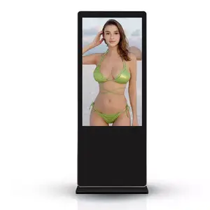 Soporte de suelo con pantalla táctil LCD, señalización Digital, quiosco, máquina de publicidad Vertical 4k