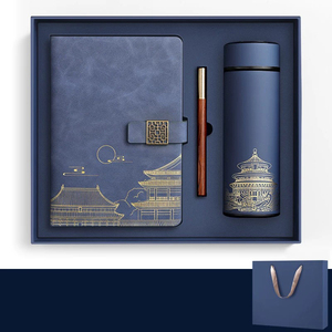 IStapromo Gifts Custom A5 Business Hardcover Durable Notebook Set 100 Sheets CMYK Printed Saddle Stitching Binding Water Cup <b>Pen</b> - Product Image 6