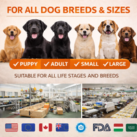 Vente en gros de croquettes sèches pour chiens riches en protéines, en vrac, étiquette privée OEM disponible