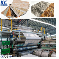Machine à fabriquer des feuilles de marbre artificiel en PVC UPVC KC Plastic Machinery, ligne de production de feuilles UV, machine à fabriquer des feuilles de marbre en PVC