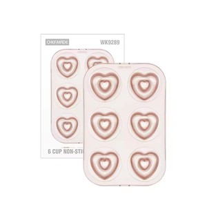 แม่พิมพ์สำหรับอบเค้กแบบไม่ติดทนอุณหภูมิสูง6ถ้วยสำหรับงาน DIY - Product Image 3