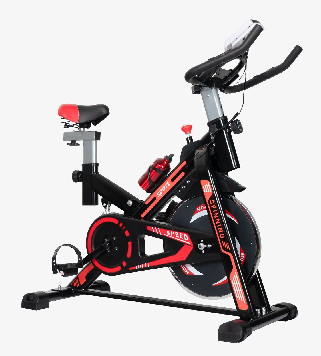 RUIBU-Bicicleta de ejercicio inteligente para gimnasio en casa, giratoria, con volante de 6KG, resistente